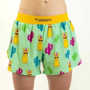 GREEN LLAMAS 4 HALF SPLIT SHORTS