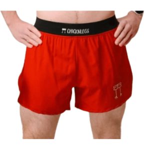 RED 4 HALF SPLIT SHORTS